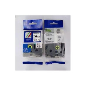Brother 24mm x 8m TZ2-251 Black on White Label Tape