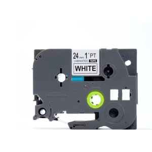 Brother 24mm x 8m TZ2-251 Black on White Label Tape