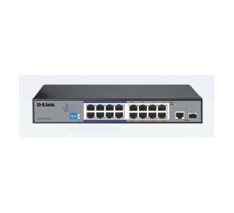 D-Link DES-F1016P-E 16-Port Fast Ethernet Unmanaged Long Range 250m PoE+ Surveillance Switch