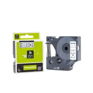 Dymo 45013 DM1 Black on White 12mm x 7m Compatible Cartridge