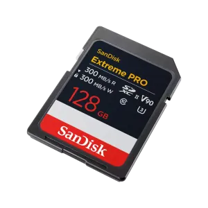 SanDisk Extreme PRO 128GB SDXC Memory Card, 300MB/s, 8K, V90, UHS-II-SDSDXDM-128G-GN4IN